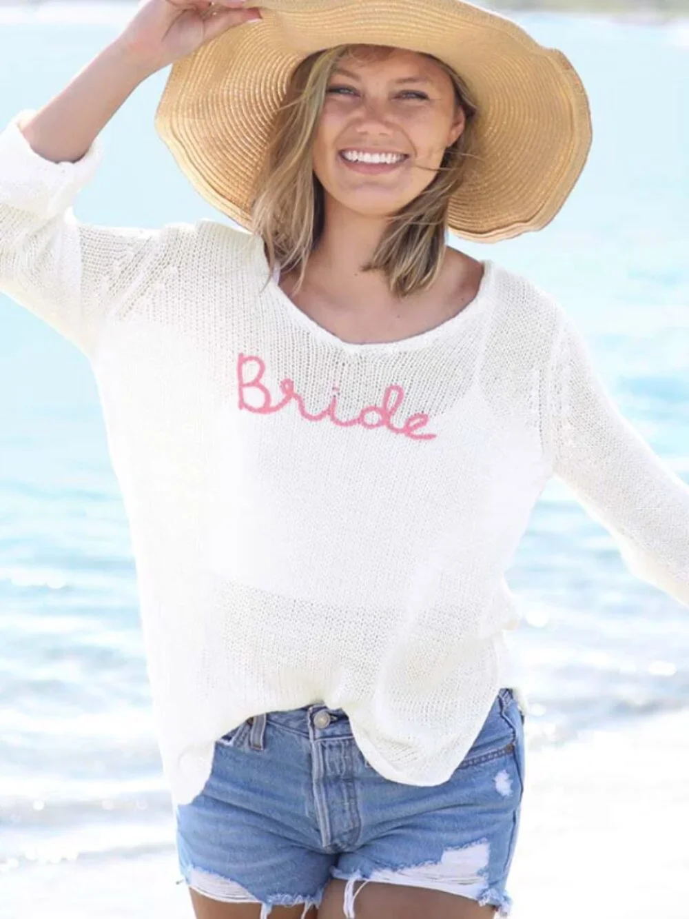 Wooden Ships | Bride V-Neck Cotton Sweater